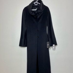 Cinzia Rocca Wool Black Long Leg Coat
